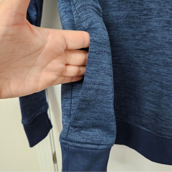 Under Armour Hoodie Women's Large Blue Loose Coldgear Pullover Pink Embroidered - Picture 3 of 6